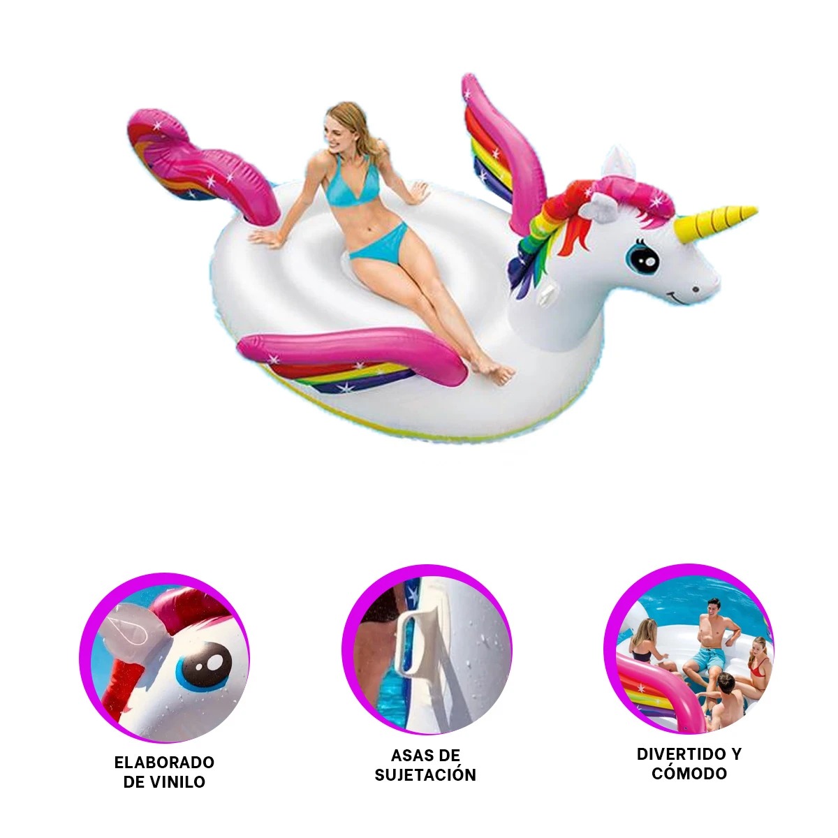 FLOTADOR PARA PISCINA VERANO EN UNICORNIO Y+GIFT STICKERS - 4