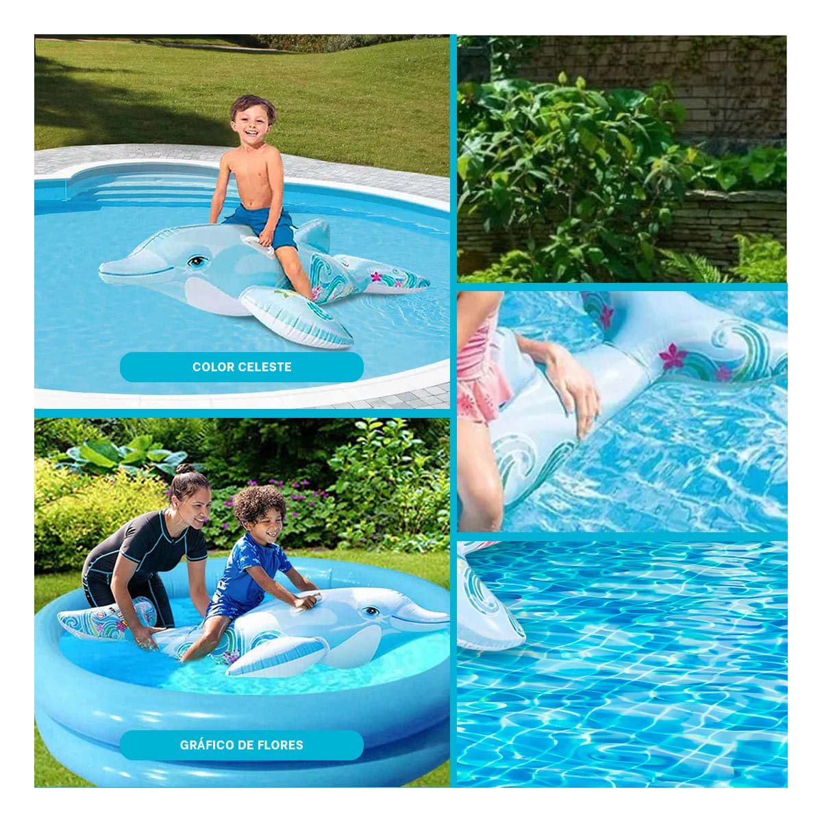 ELEMENTO RECREATIVO ACUATICO PARA VERANO CON DISENO MARINO Y+LIGAS REGALO - 5
