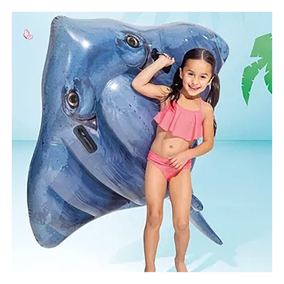 FLOTADOR ACUATICO CON FIGURA DE MANTARRAYA PARA JUEGOS EN AGUA Y+LIGAS REGALO - 2