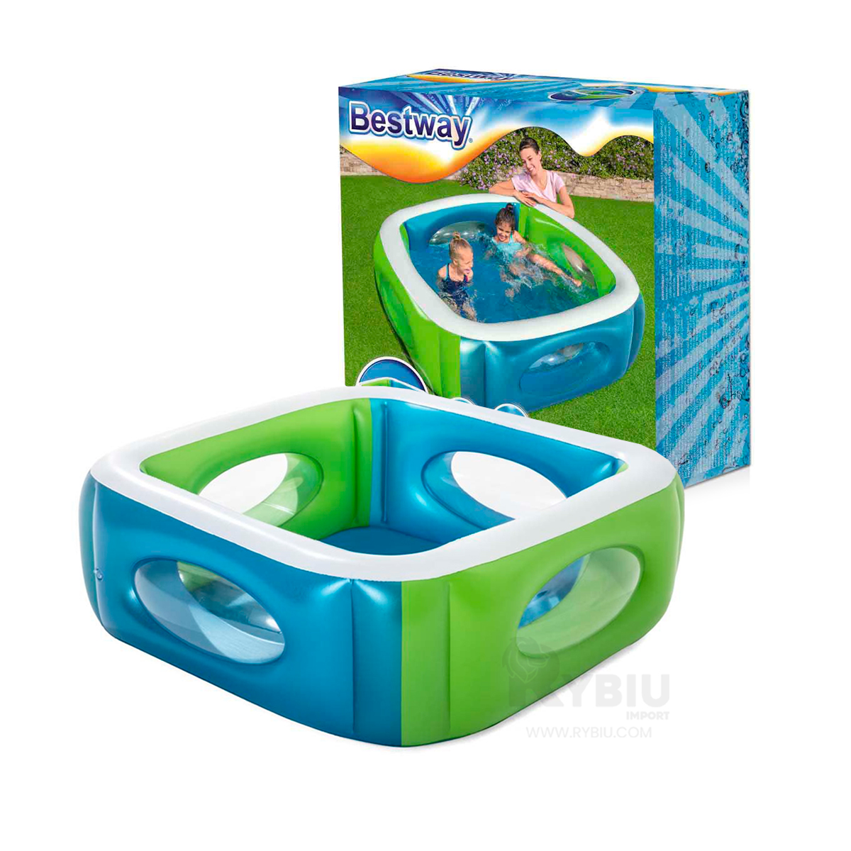 PILETA JUVENIL CON ESPACIO AMPLIO Y+BANDERITAS ADHESIVAS - 2
