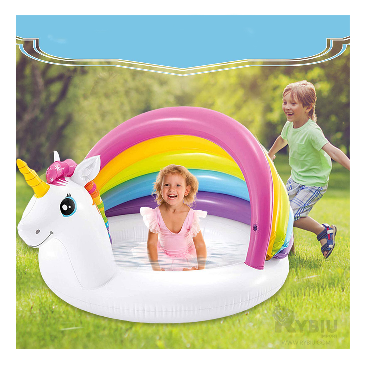 ALBERCA CON DISEÑO MODERNO EN UNICORNIO Y+GIFT STICKERS - 2