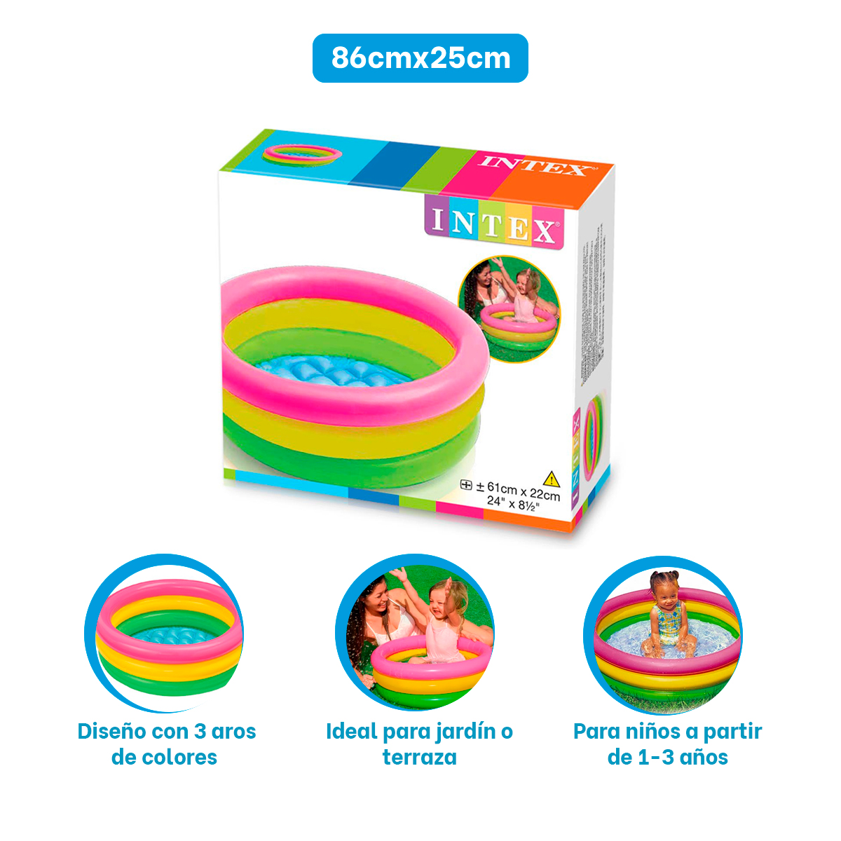 ALBERCA INFLABLE Y TRANSPORTABLE DE JARDIN Y+REGALO AGENDITA - 4