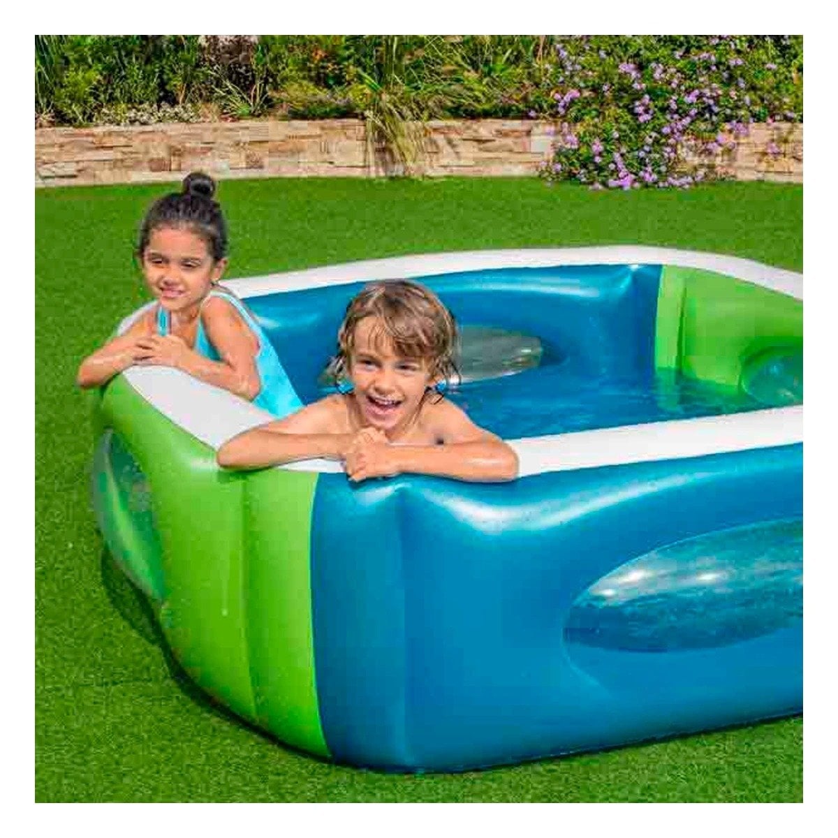 PILETA WINDOW 168X168X56 CM INFANTIL RESISTENTE PARA USO EXTERIOR Y+LIGAS REGALO - 1