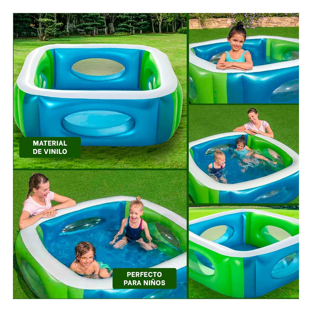PILETA WINDOW 168X168X56 CM INFANTIL ESPACIOSA PARA DIVERSION Y+POST IT - 5