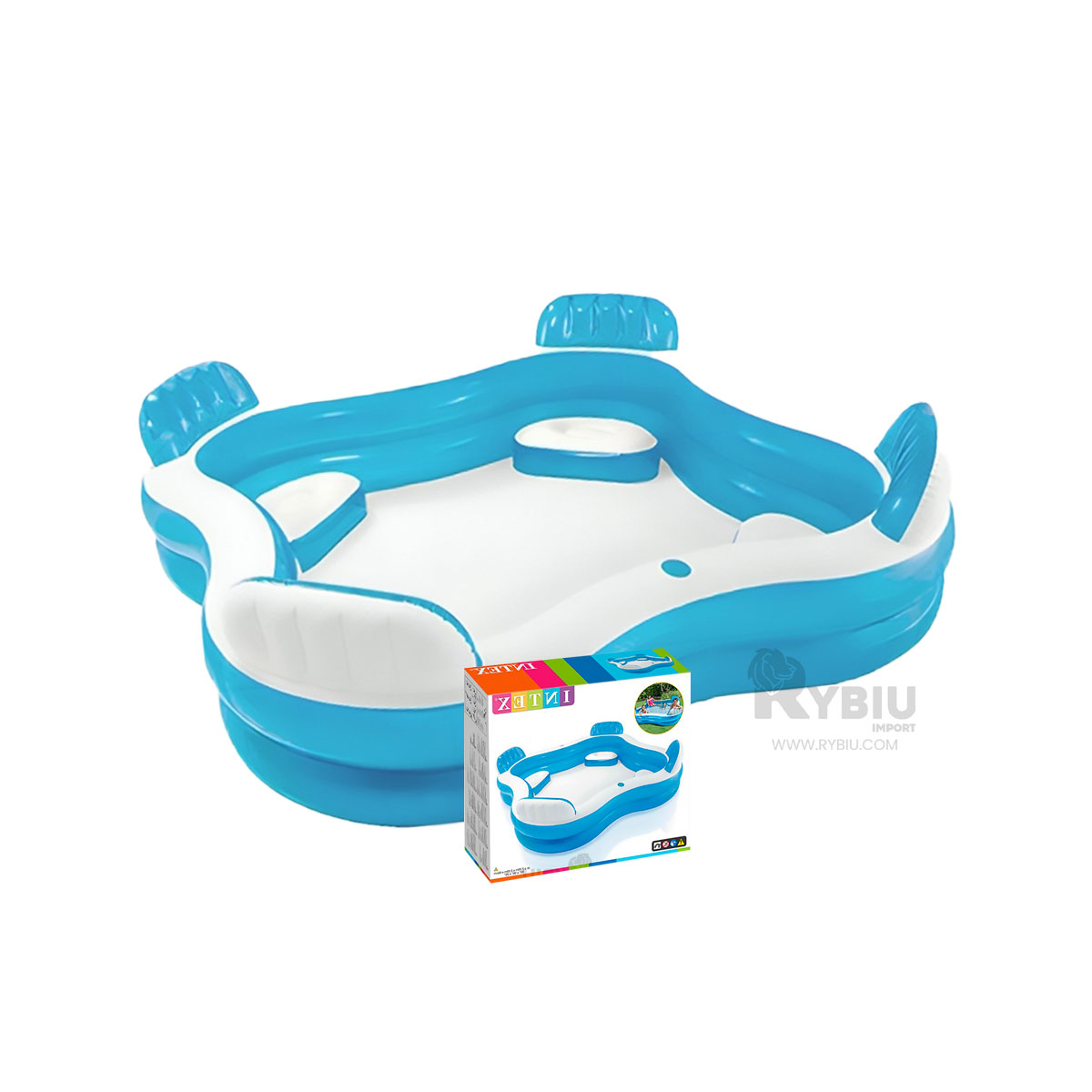 PILETA JUVENIL CON ESPACIO AMPLIO Y+BANDERITAS ADHESIVAS - 1