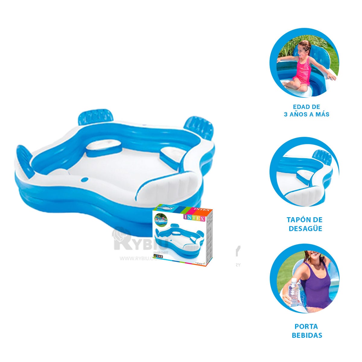 ALBERCA CON DISEÑO SIMPLE Y PLACENTERO Y+GIFT STICKERS - 2