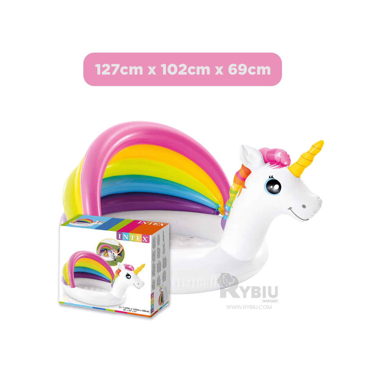 PILETA ACOLCHADA EN UNICORNIO Y+REGALO LIGAS PARA PEINAR - 5
