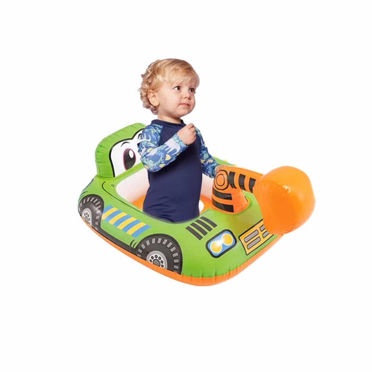 FLOTADOR CON DISEÑO EXCAVADORA VERDE INFLABLE NIÑOS PISCINA PORTATIL VERANO Y+LIGAS REGALO - 3
