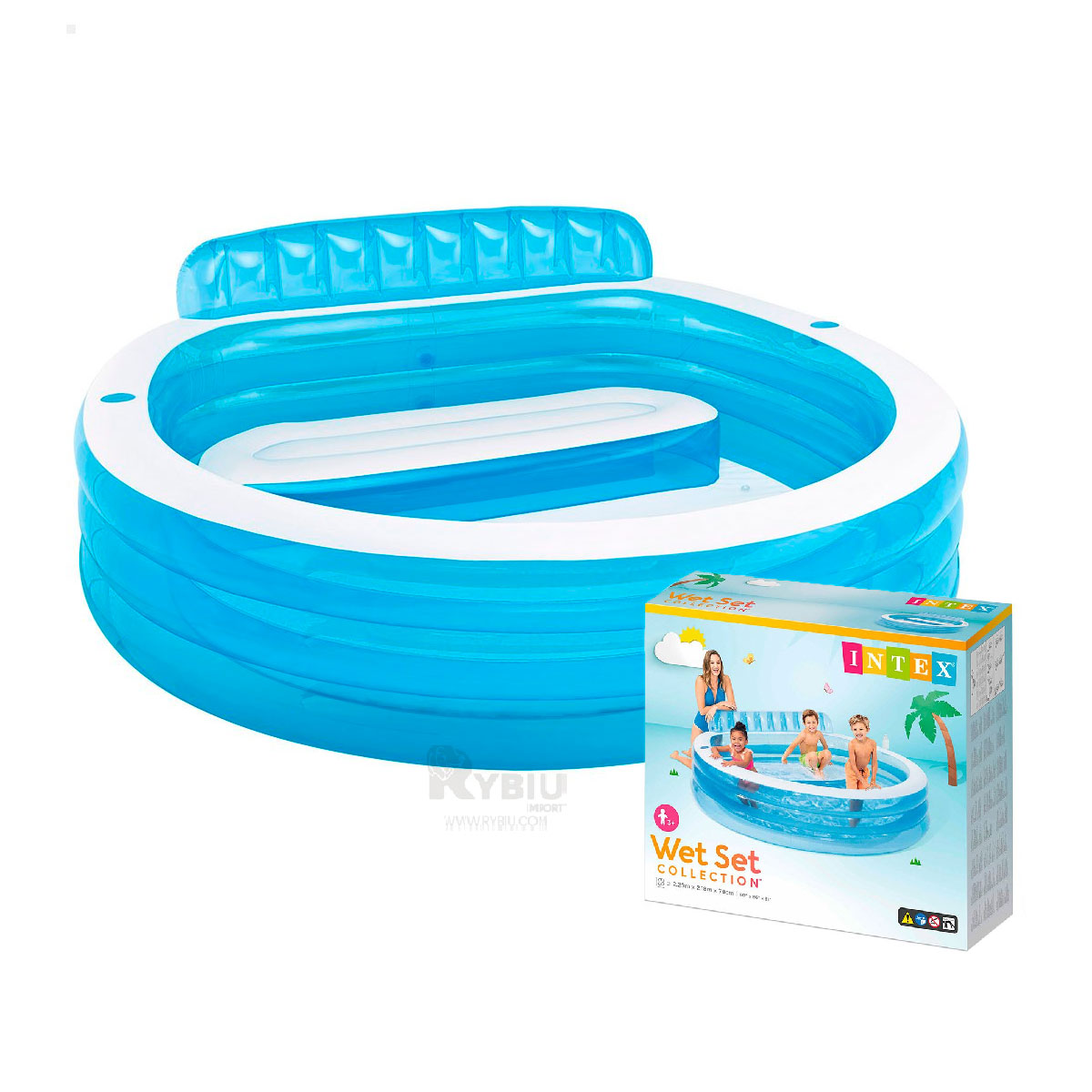 PISCINA REFRESCANTE INFANTIL DE CELESTE Y+PAPEL DE REGALO - 4