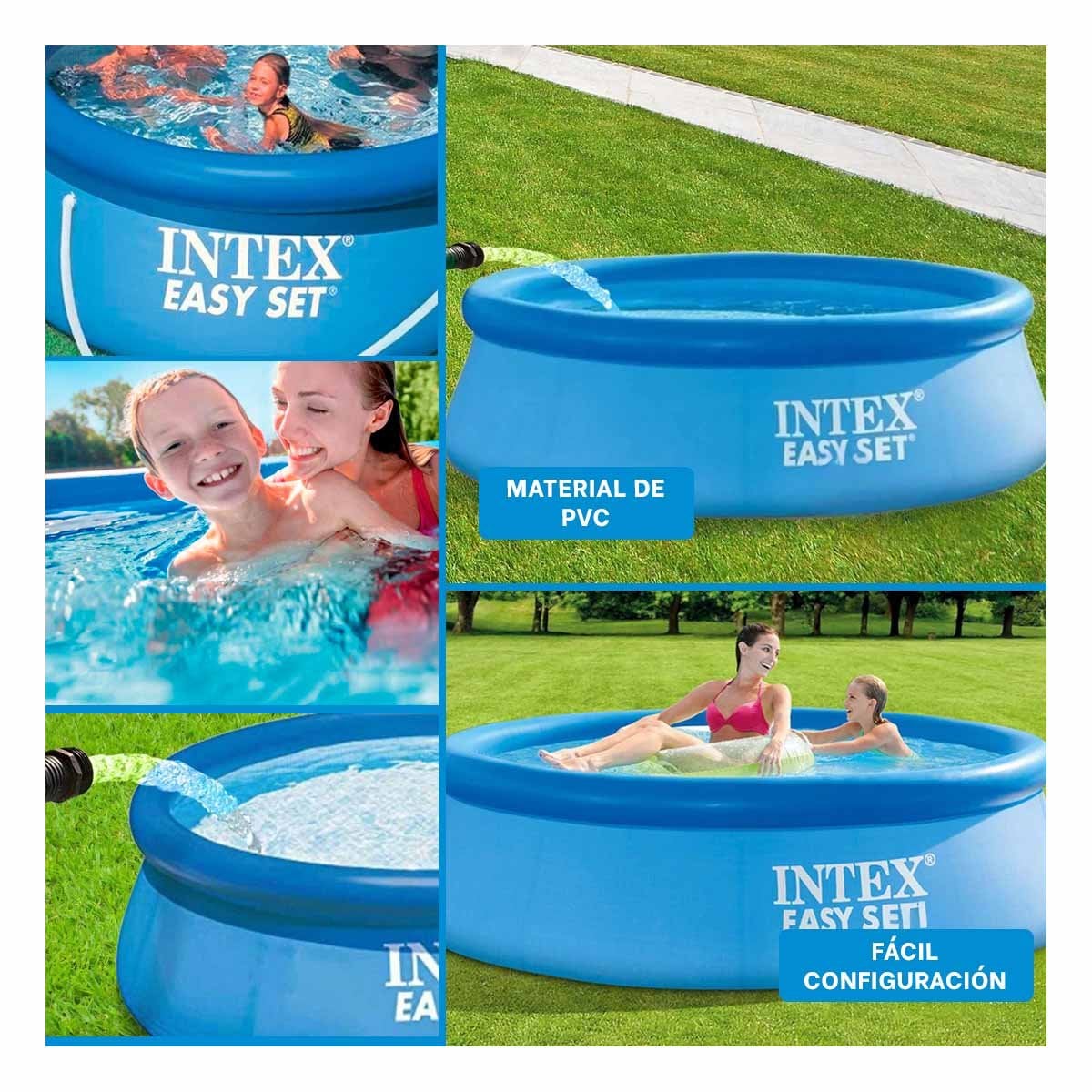 OPCION HOGAR INFLABLE CIRCULAR CON BORDE SUAVE PARA EXTERIOR Y+LIGAS REGALO - 5
