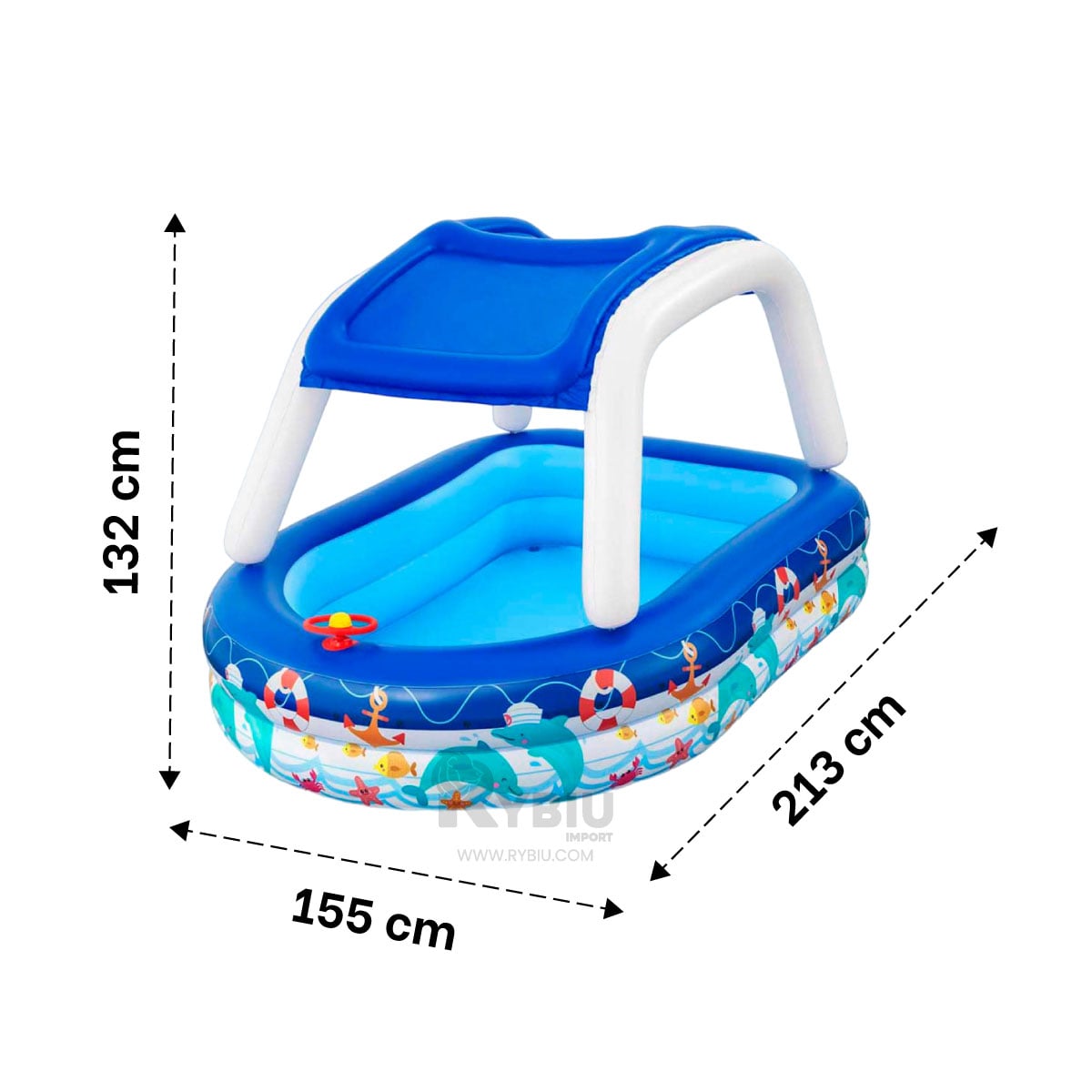 ALBERCA INFLABLE PARA ENTRETENIMIENTO Y+ENVOLTORIO DE REGALO - 5