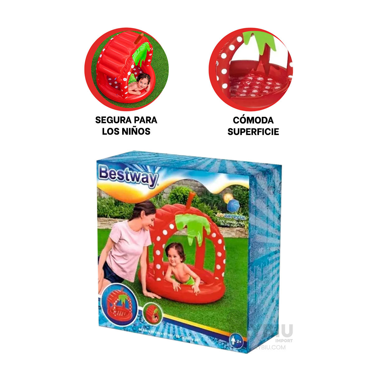 PISCINA CON FORMA DE HELADO PARA DIVERSION INFANTIL - 3