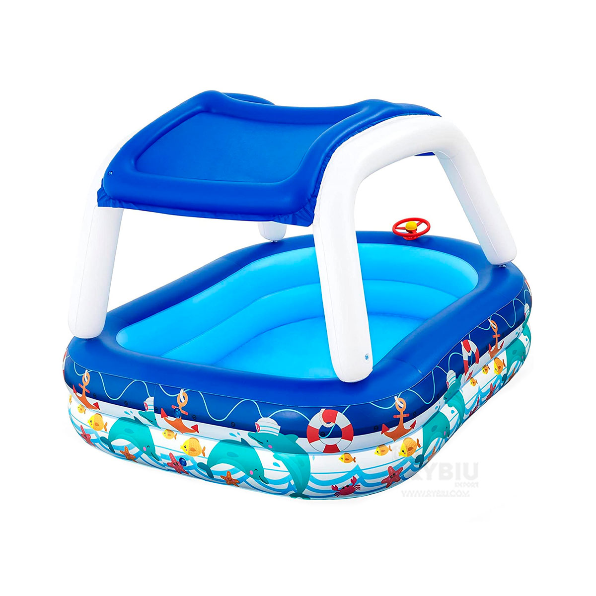 PILETA DIVERTIDA FORMA CAPITAN DEL MAR Y+LIGAS DE REGALO - 2