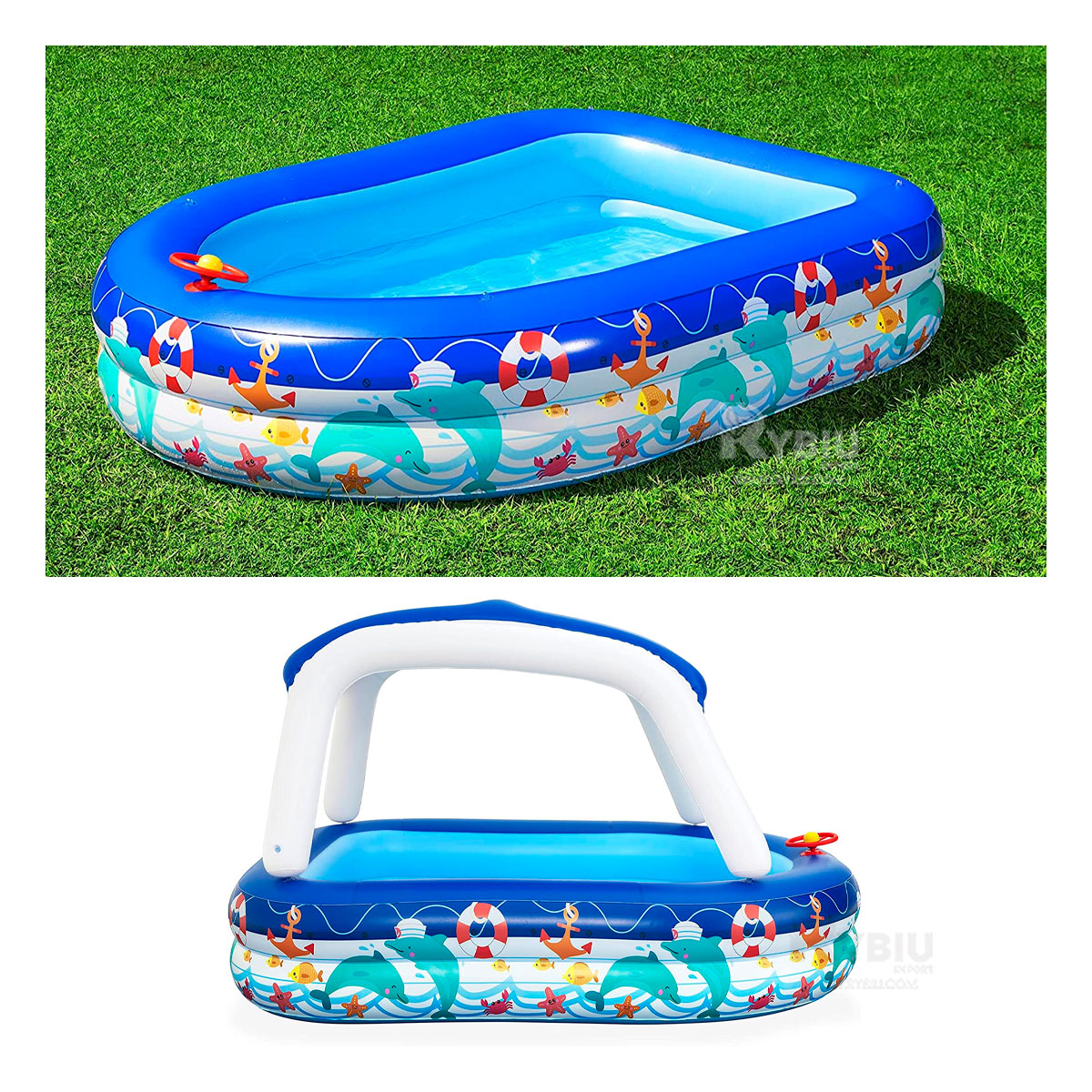PILETA DIVERTIDA FORMA CAPITAN DEL MAR Y+LIGAS DE REGALO - 3