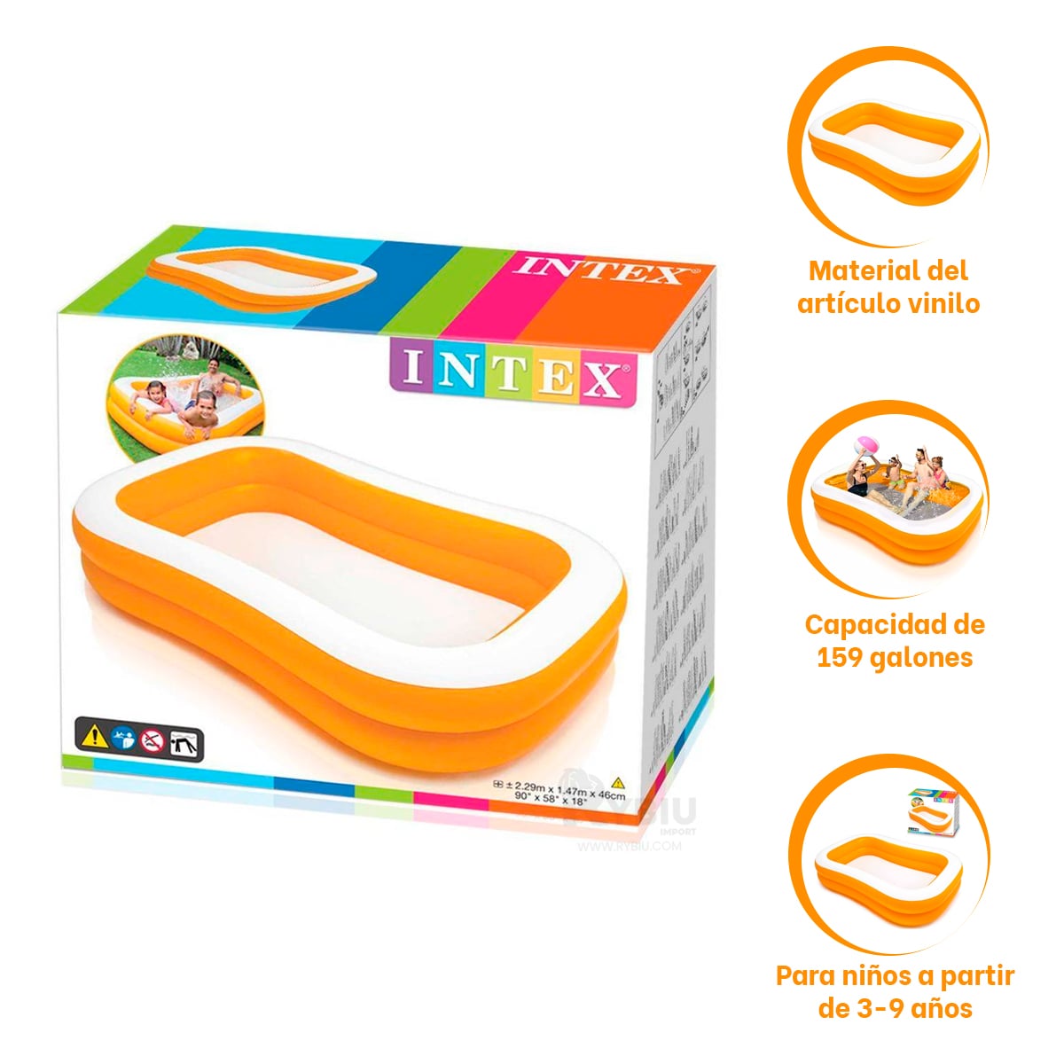 ALBERCA PARA LA FAMILIA EN ANARANJADO Y+REGALO AGENDITA - 3