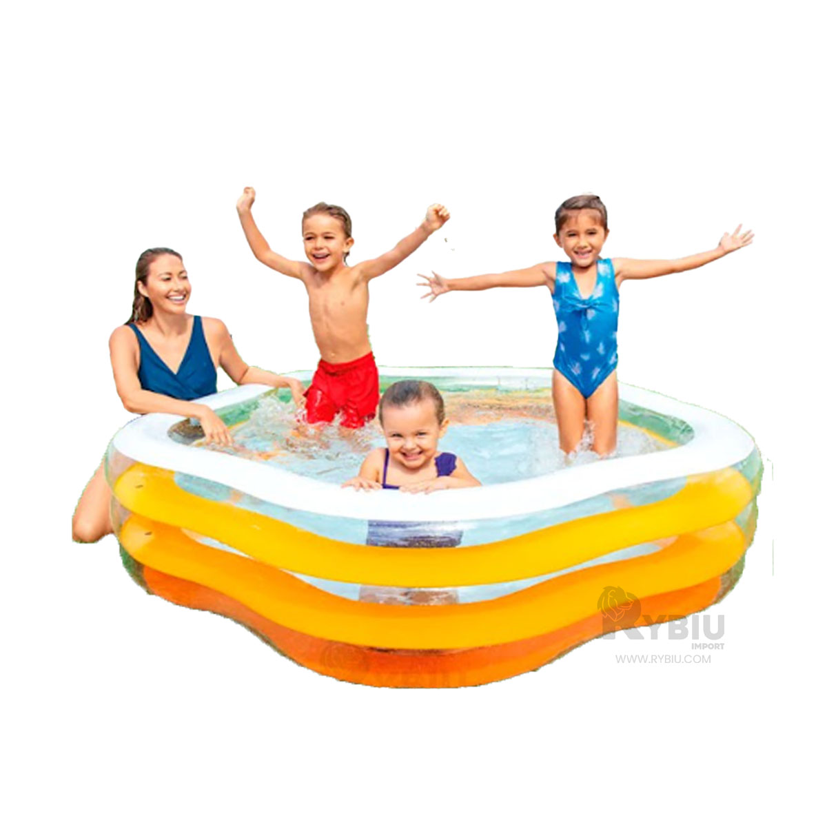 ALBERCA FULL DIVERSION EN COLOR NARANJA Y+REGALO STICKERS - 4