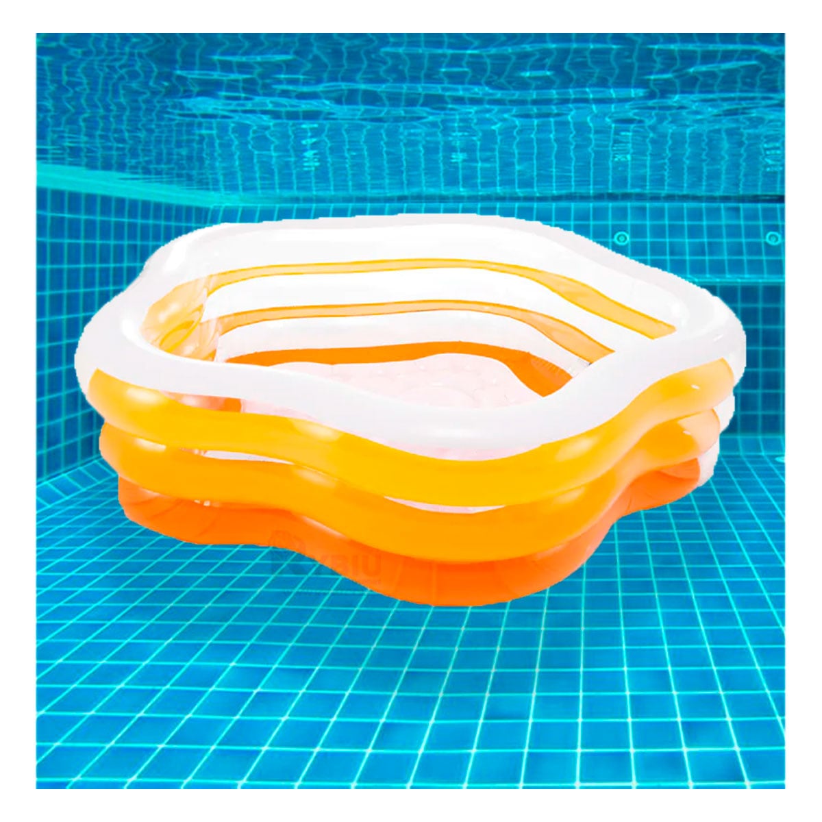 PILETA PARA AMBIENTES CALIDOS NARANJA Y+LIGAS DE REGALO - 1