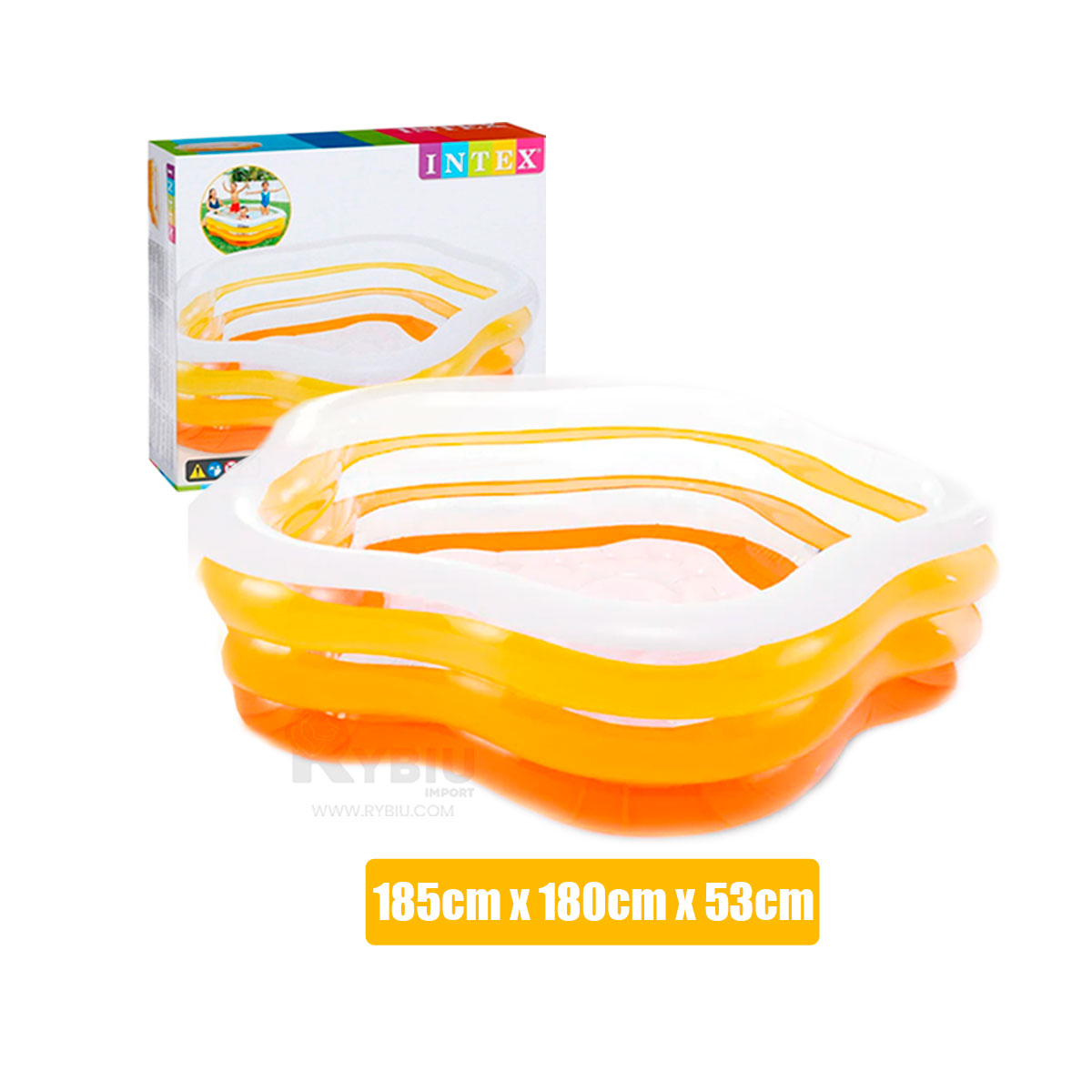 PILETA PARA AMBIENTES CALIDOS NARANJA Y+LIGAS DE REGALO - 5