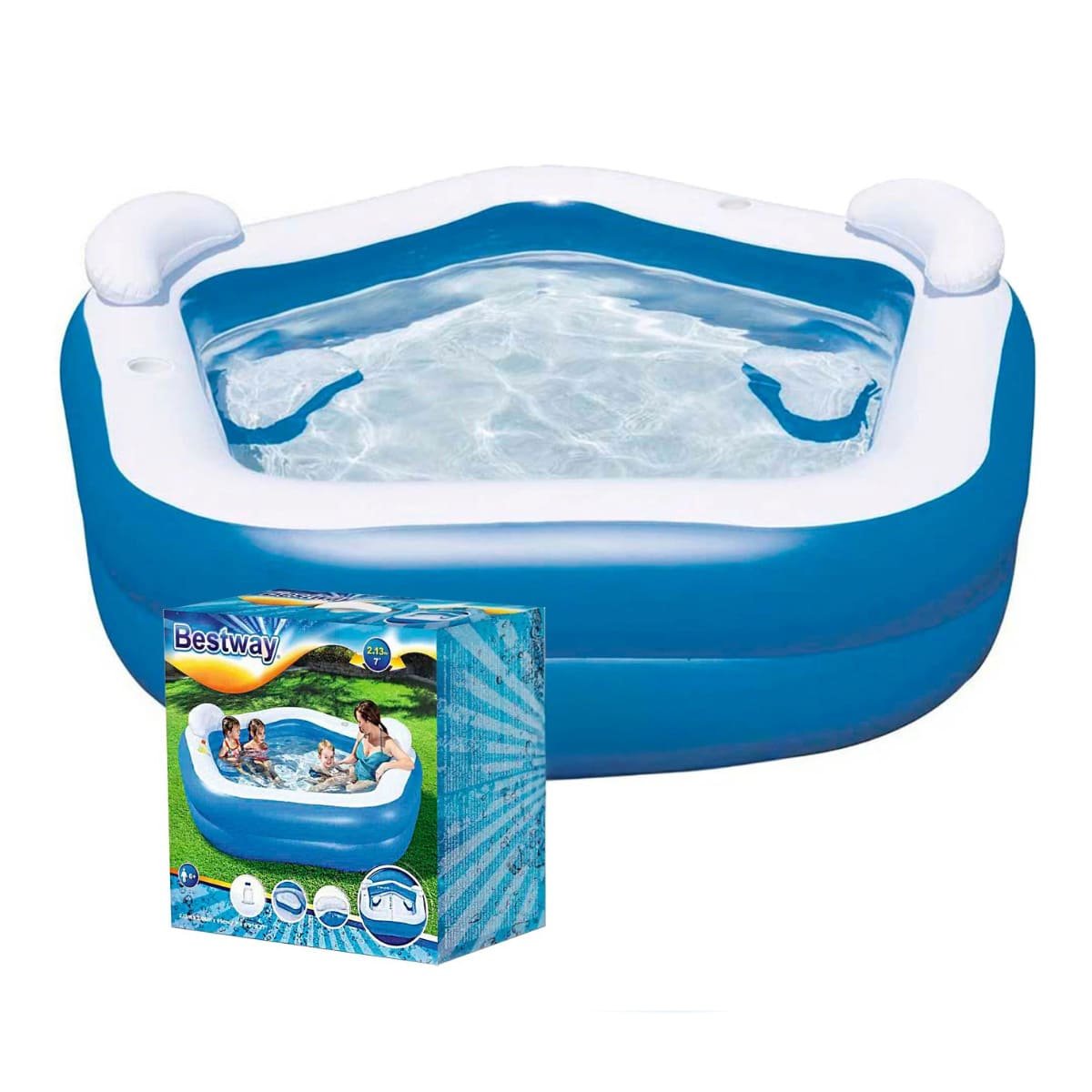 PILETA PARA HOGAR Y JARDIN CON ESPACIO FAMILIAR AMPLIO Y SEGURO Y+LIGAS REGALO - 3