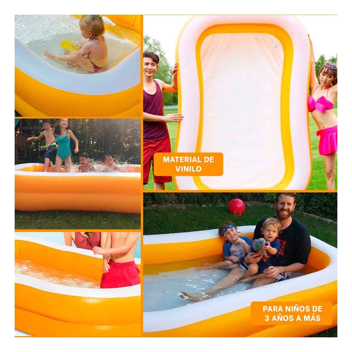 ESPACIO INFLABLE PARA CASA Y JARDIN PENSADO PARA JUEGOS ACUATICOS EN FAMILIA Y+LIGAS REGALO - 5