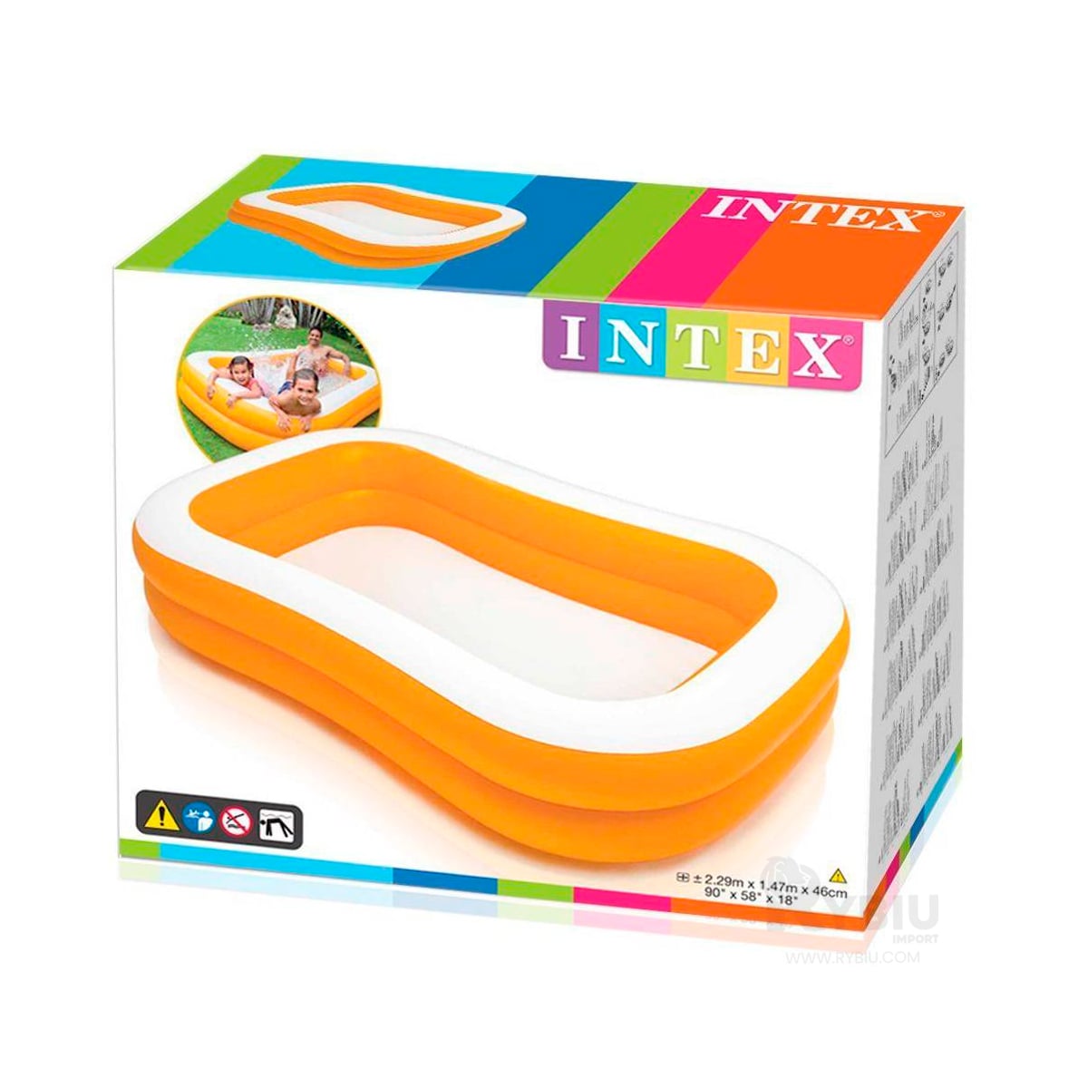 PISCINA LIGERA PARA NIÑOS EN ANARANJADO Y+PAPEL DE REGALO - 3