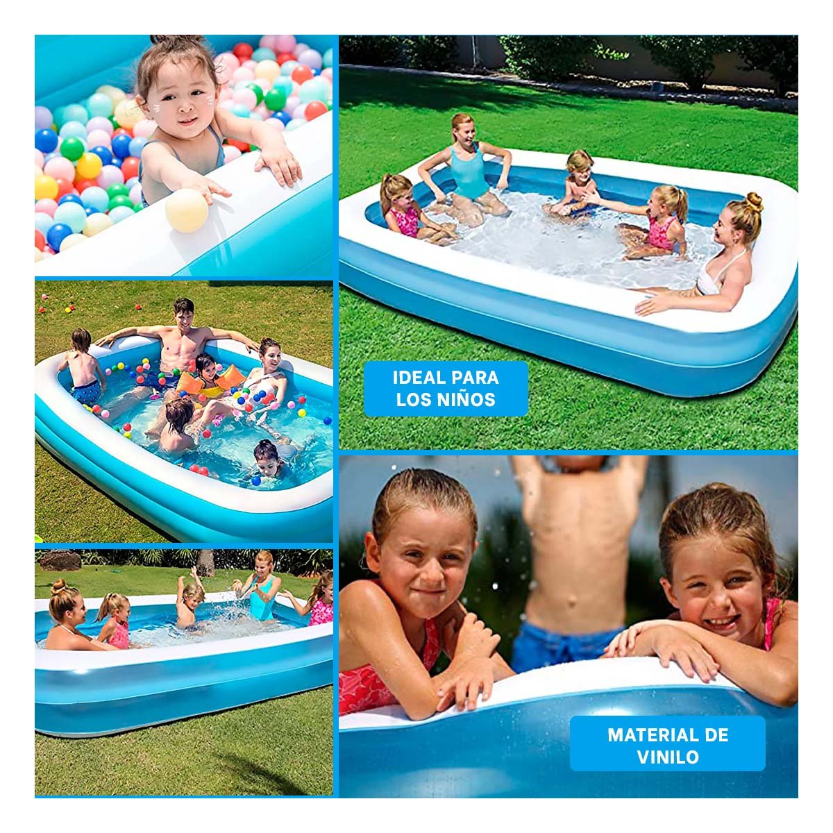 REFRESCO INFLABLE PARA HOGAR CON AREA COMODA Y ESTILO VERANIEGO Y+LIGAS REGALO - 5