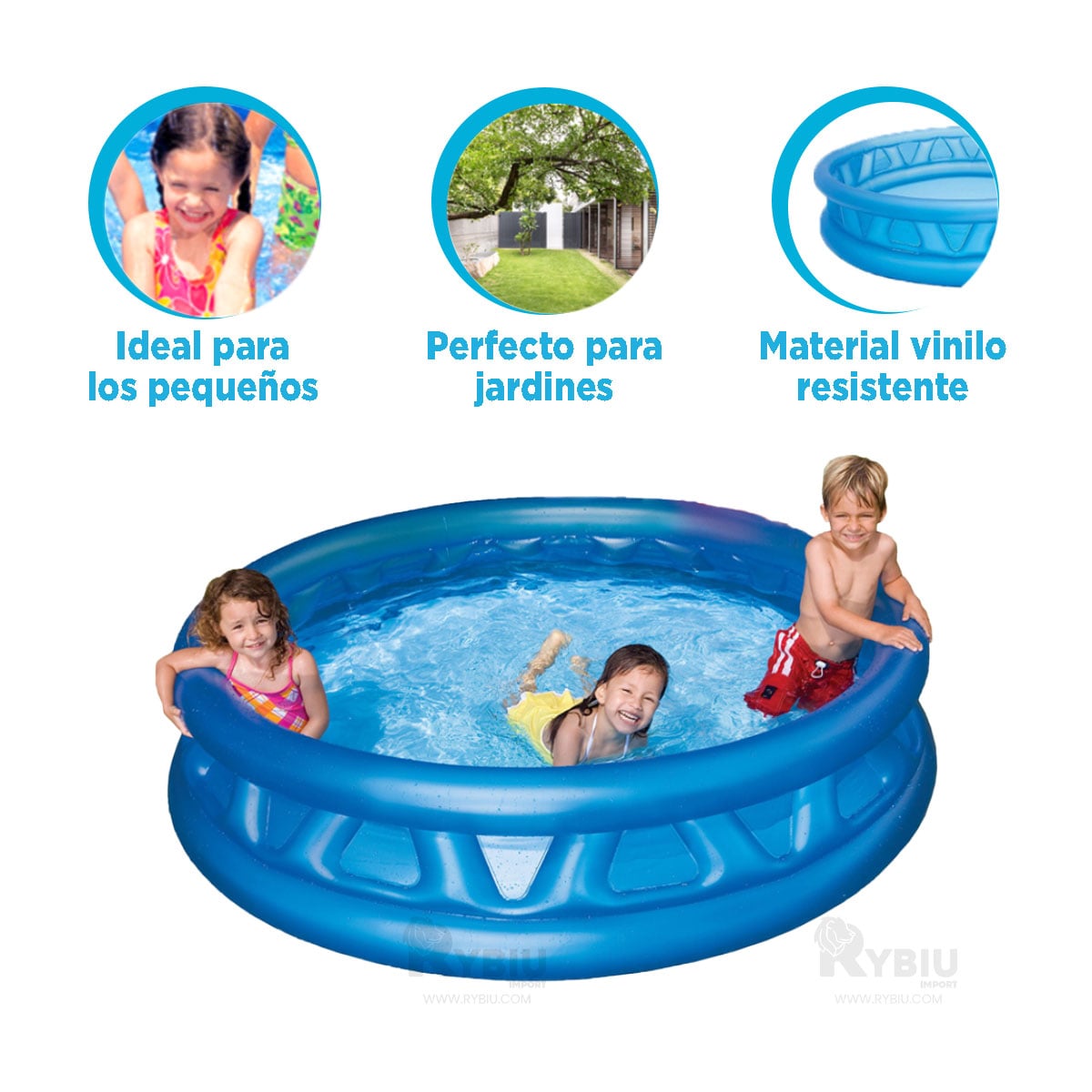 ALBERCA AMPLIA PARA NIÑOS EN CELESTE Y+REGALO AGENDITA - 1