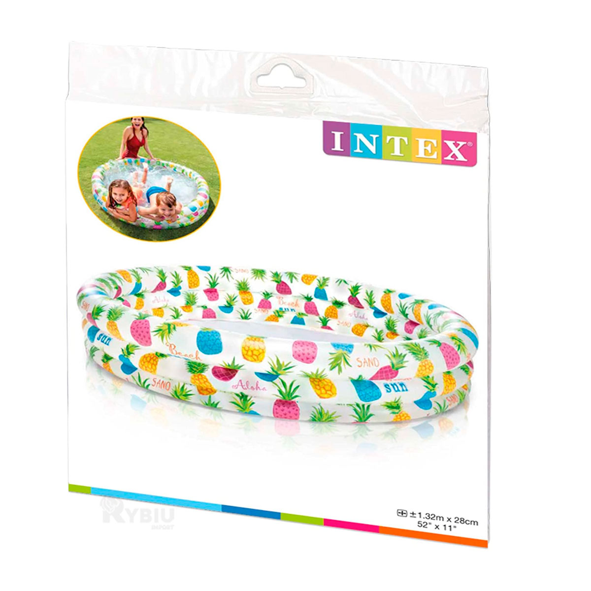 PILETA INFANTIL EN MULTICOLOR Y+REGALO LIGAS PARA PEINAR - 1