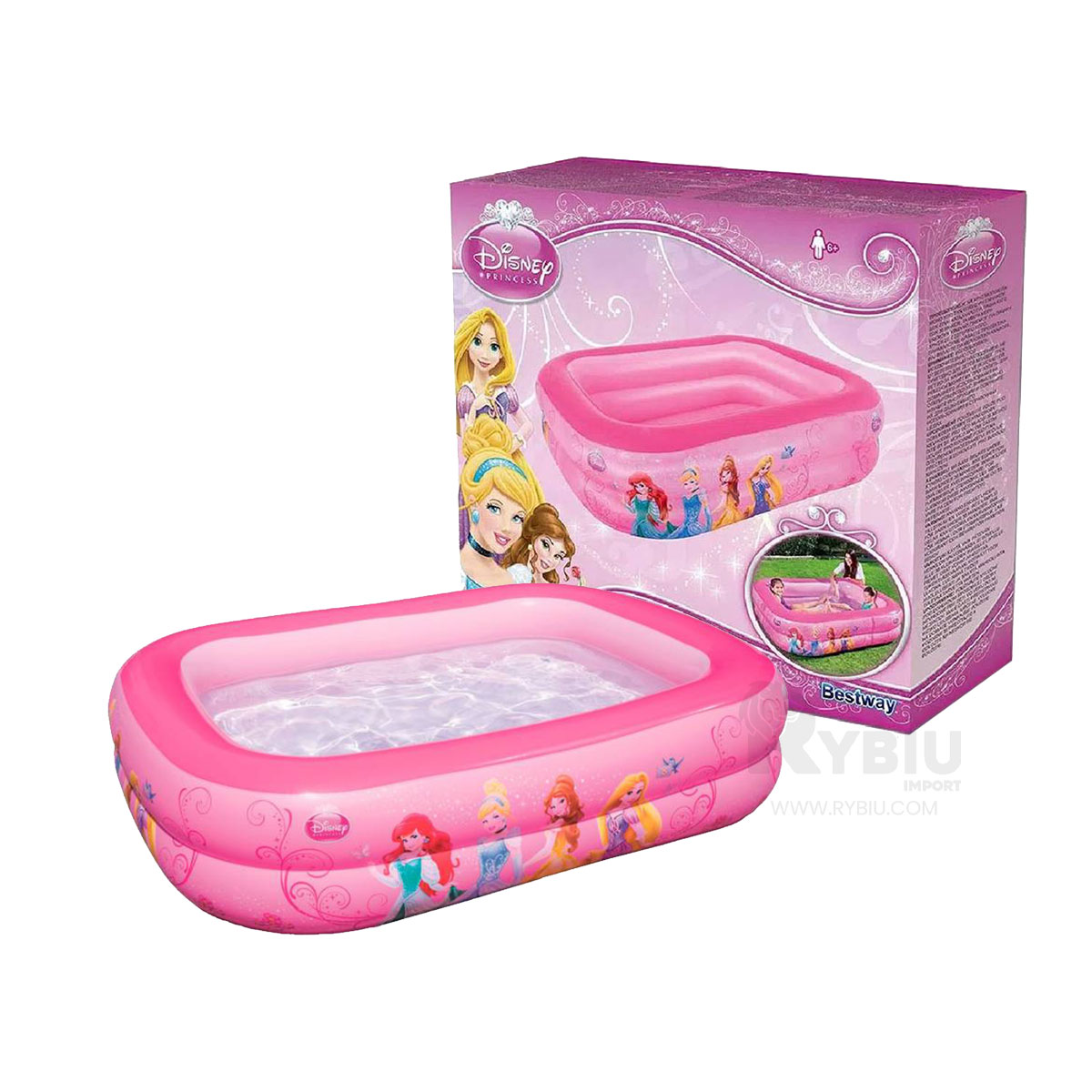 PILETA IDEAL PARA NIÑITOS DE COLOR ROSADO Y+REGALO STICKERS - 1