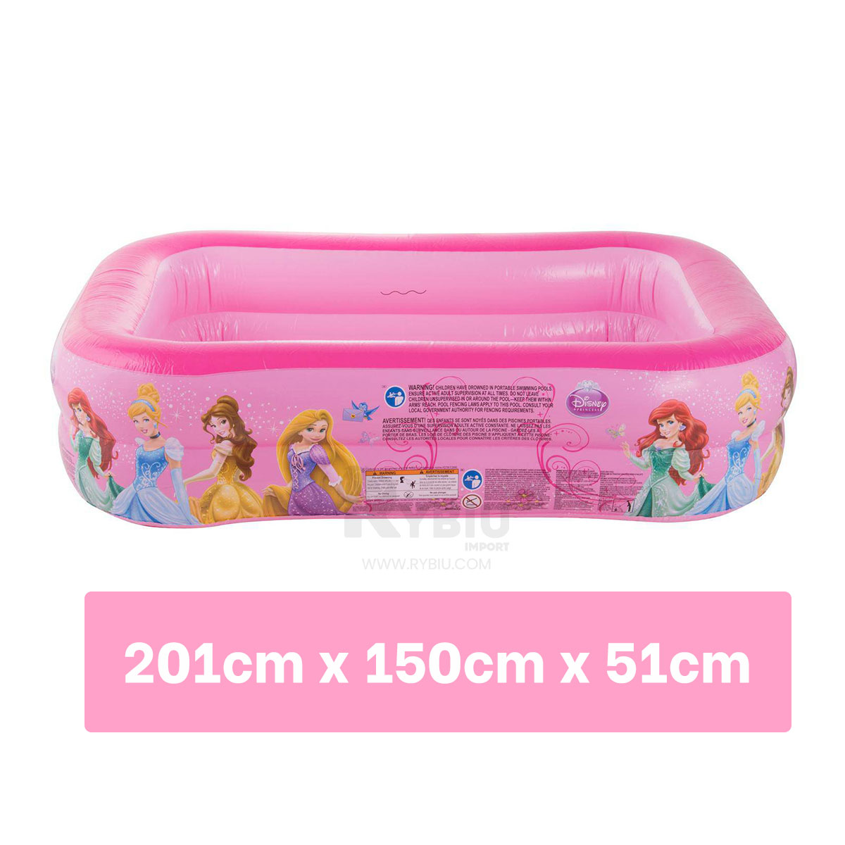 ALBERCA SEGURO PARA BEBE DE ROSADO Y+BANDERITAS ADHESIVAS - 5