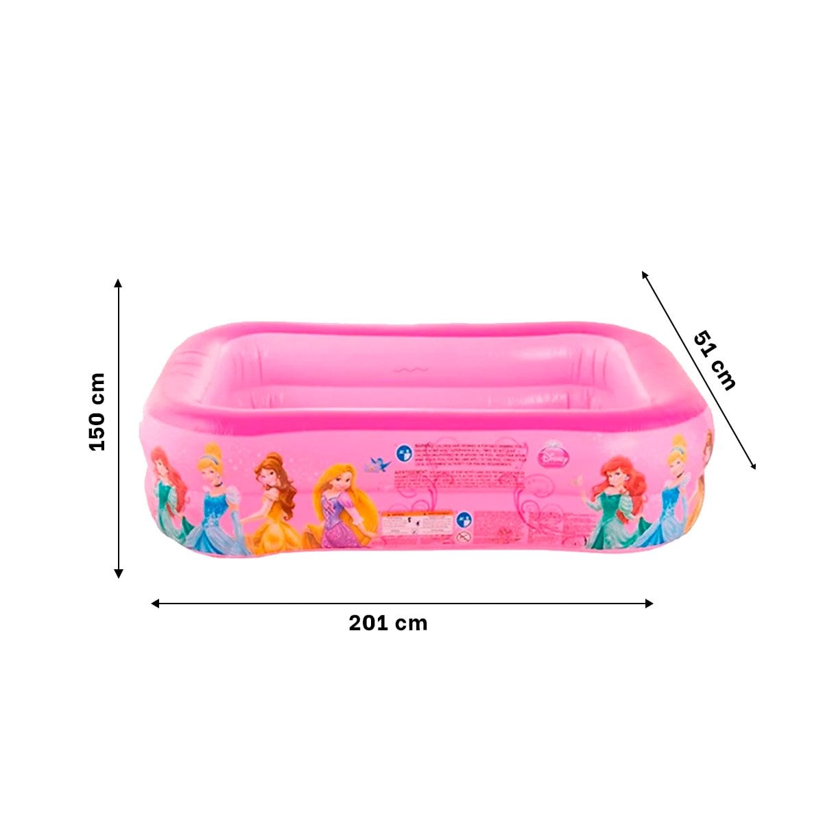PISCINETA INFLABLE PRINCESA PARA JARDIN CON ESTILO DECORATIVO FESTIVO Y+LIGAS REGALO - 4