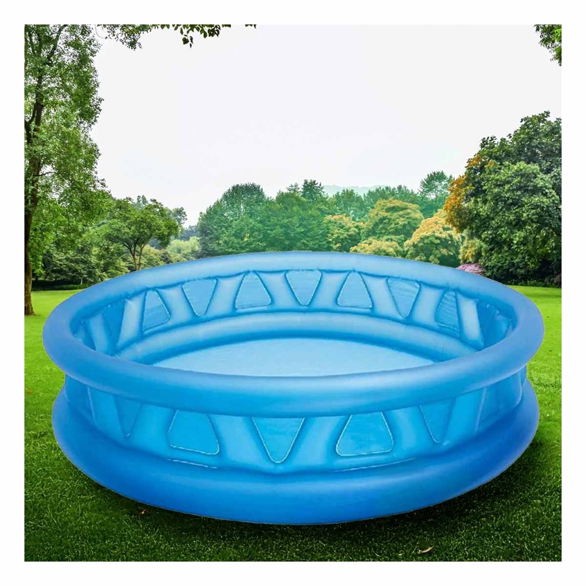 ALBERCA INFLABLE PARA JARDIN CON FORMA REDONDA Y DISENO COMODO PARA VERANO Y+POST IT - 2