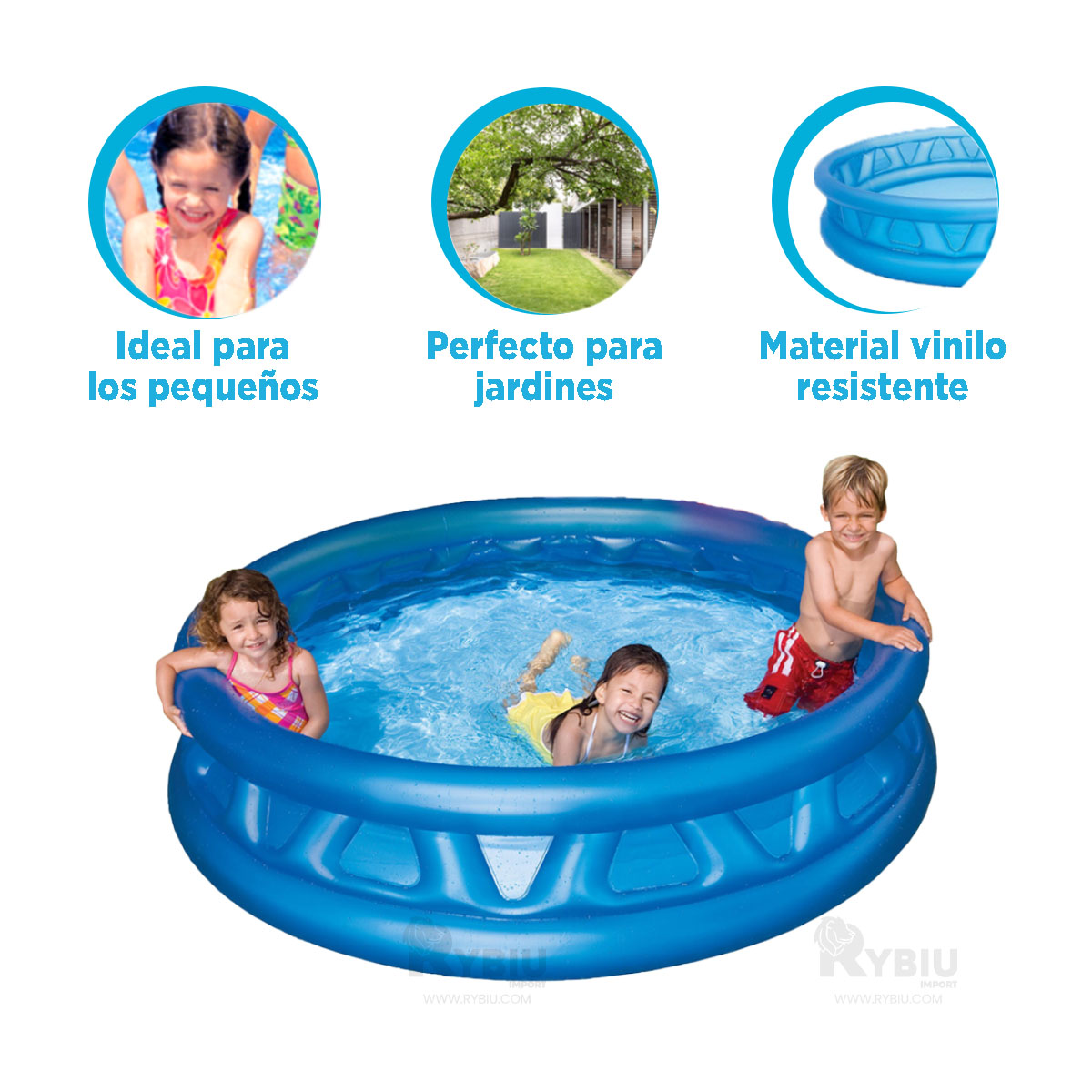 ALBERCA MAXIMA DURABILIDAD EN TONO CELESTE Y+GIFT MINIAGENDA - 4