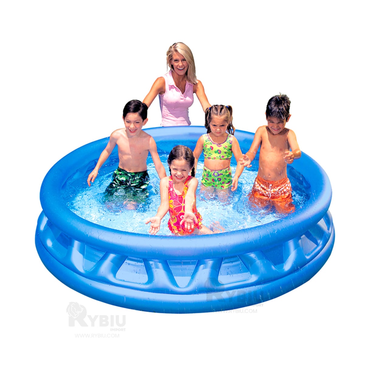 PILETA INFANTIL EN TONO CELESTE Y+REGALO LIGAS PARA PEINAR - 2