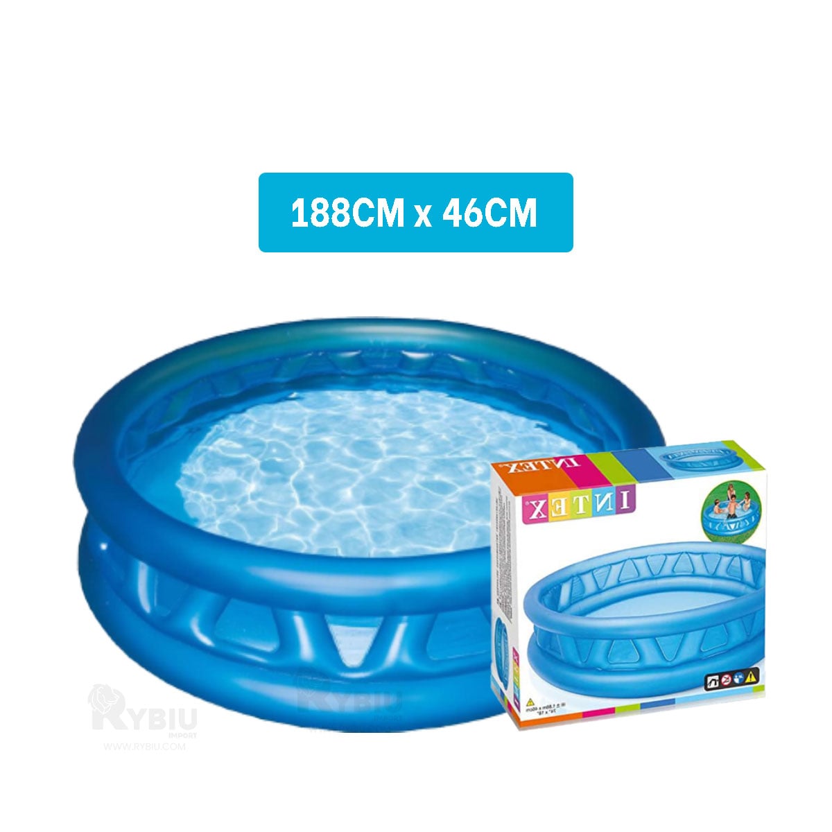 PILETA INFANTIL EN TONO CELESTE Y+REGALO LIGAS PARA PEINAR - 5
