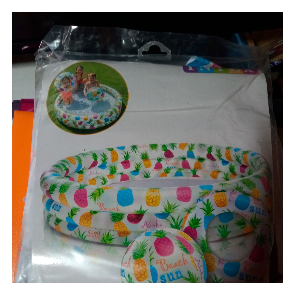 PILETA INFLABLE PARA JARDIN CON AMBIENTE TROPICAL Y USO FAMILIAR Y+LIGAS REGALO - 2