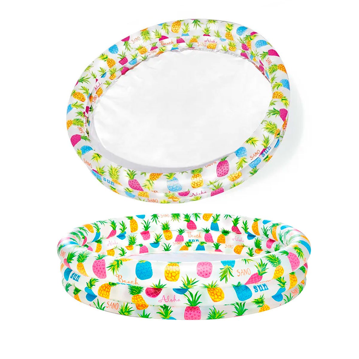 PILETA INFLABLE PARA JARDIN CON AMBIENTE TROPICAL Y USO FAMILIAR Y+LIGAS REGALO - 3