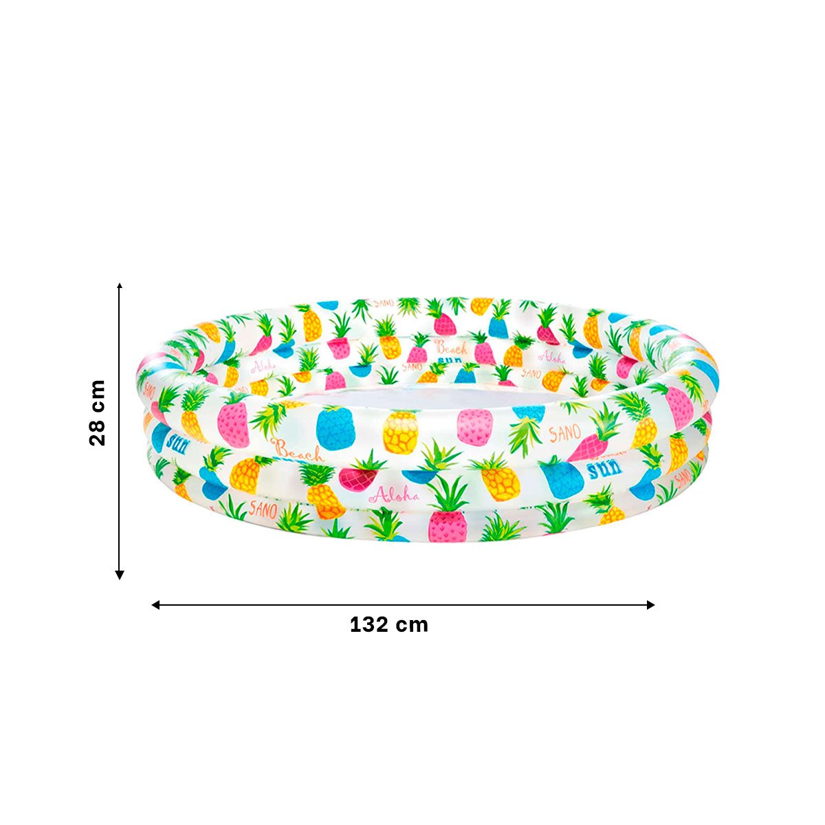 PILETA INFLABLE PARA JARDIN CON AMBIENTE TROPICAL Y USO FAMILIAR Y+LIGAS REGALO - 4