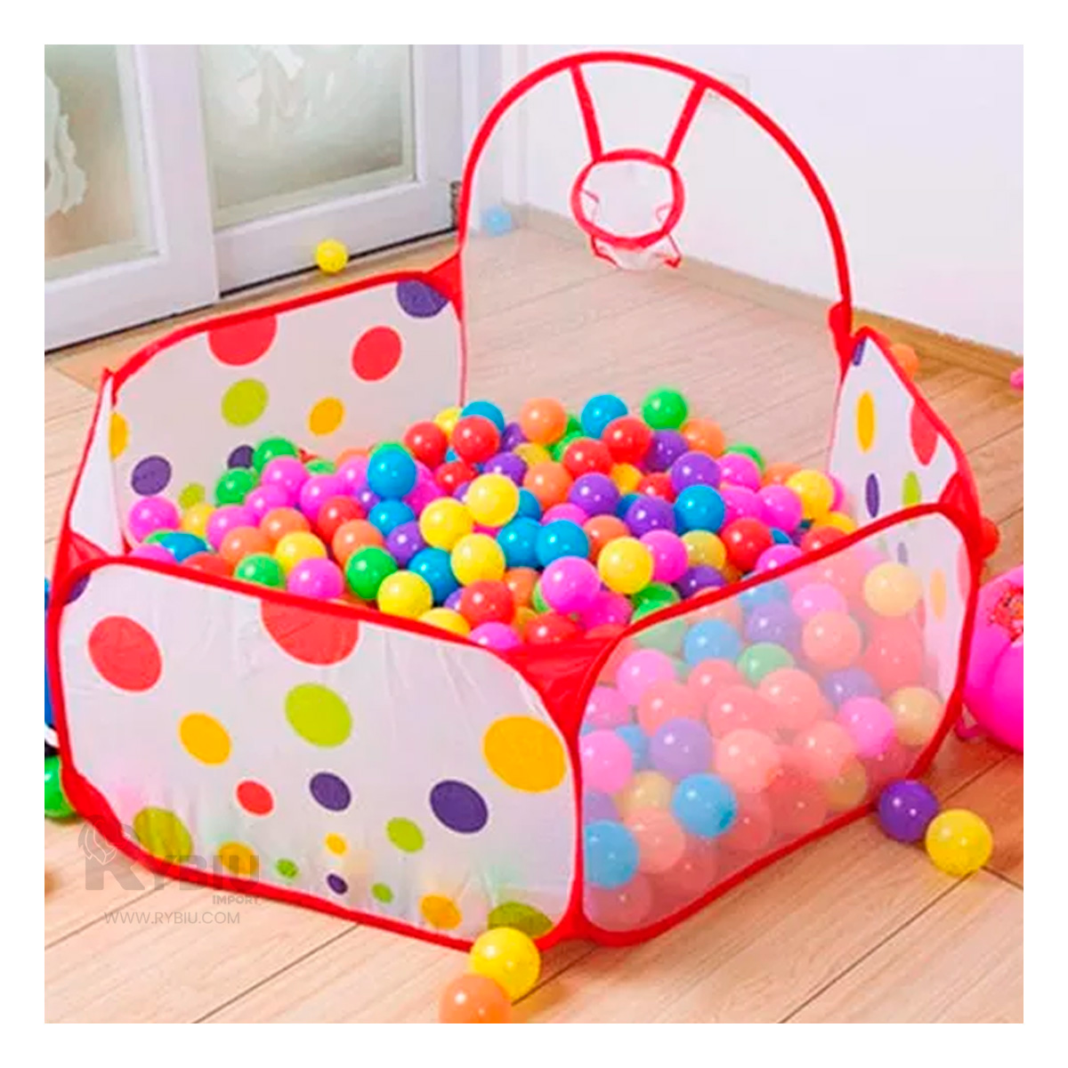 PILETA DE AIRE FACIL EN MULTICOLOR Y+BANDERITAS ADHESIVAS - 3