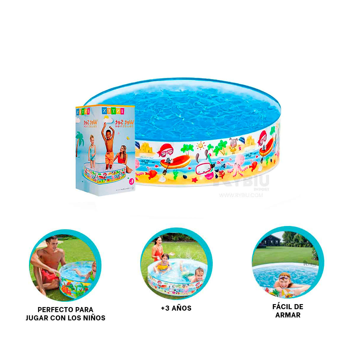 PISCINA OCEANO EN TONO MULTICOLOR Y+PAPEL DE REGALO - 3