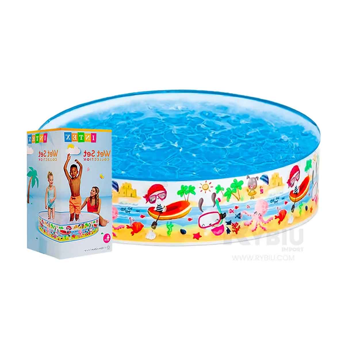 ALBECA DE FONDO OCEANICO MULTICOLOR Y+BANDERITAS ADHESIVAS - 4