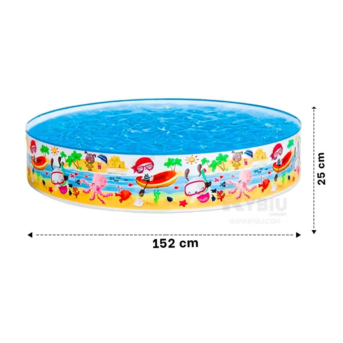 ALBECA DE FONDO OCEANICO MULTICOLOR Y+BANDERITAS ADHESIVAS - 5