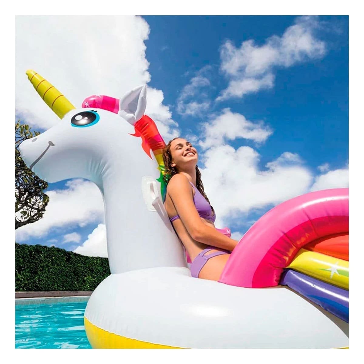 FLOTANTE UNICORNIO 201 X 140 X 97 CM DIVERTIDO PARA PISCINA Y+POST IT - 2