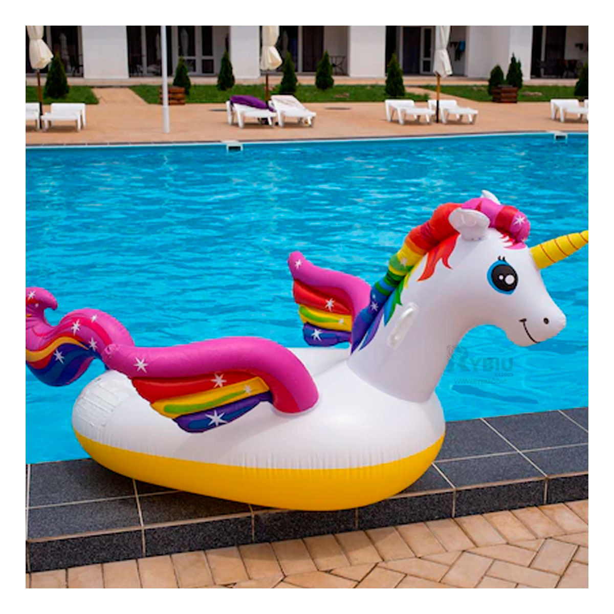 FLOTADOR VERSATIL DE UNICORNIO 201X97CM Y+PAPEL DE REGALO - 4