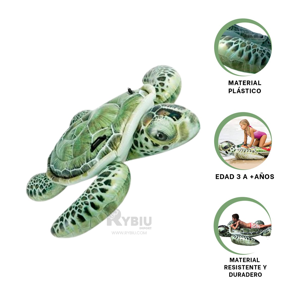 INFLABLE SIMPLE PARA NADAR DE TORTUGA Y+ENVOLTORIO DE REGALO - 4