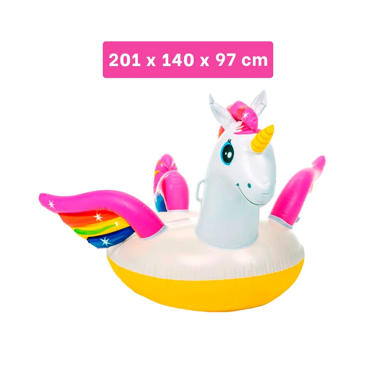 INFLABLE INFANTIL UNICORNIO 201 X 140 X 97 CM PARA PISCINA Y+LIGAS REGALO - 4