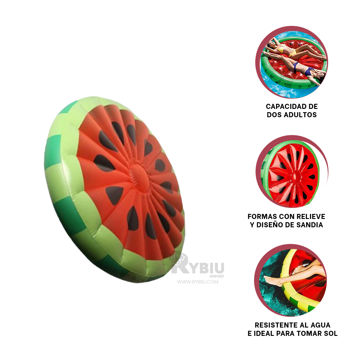 INFLABLE SIMPLE PARA NADAR DE SANDIA Y+ENVOLTORIO DE REGALO - 4