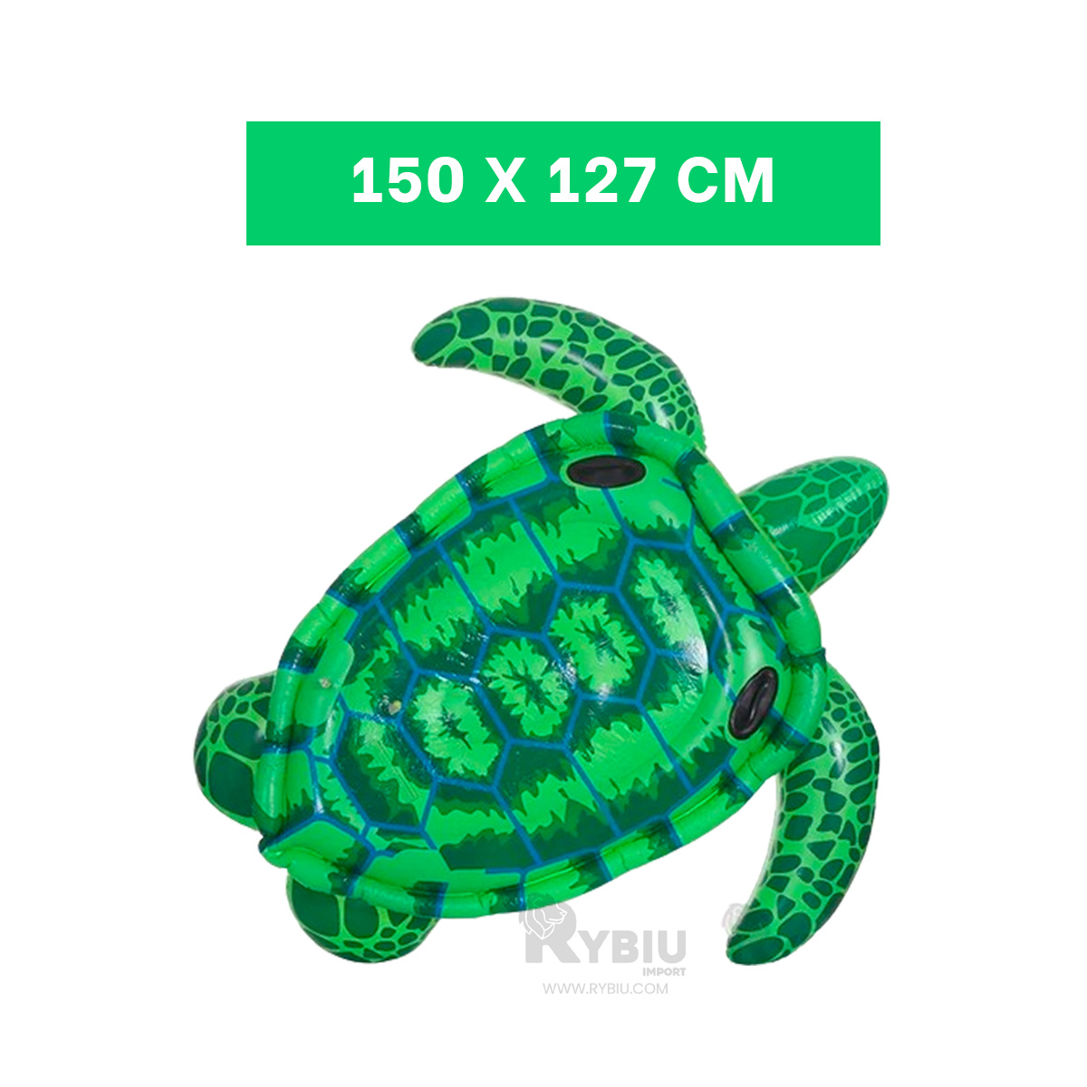 INFLABLE SENCILLO Y COMODO DE TORTUGA VERDE Y+GIFT STICKERS - 5