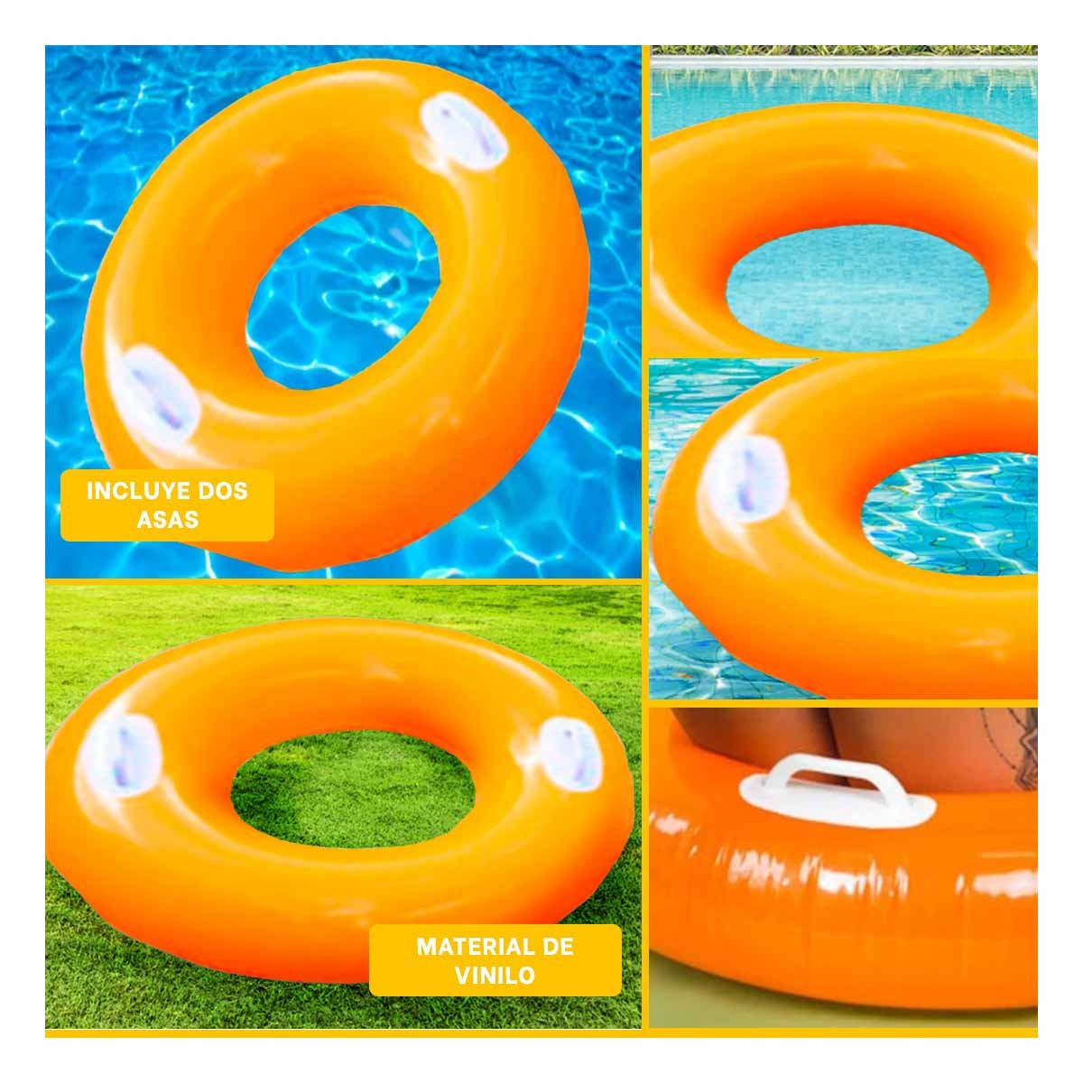 INFLABLE RYBIU 59258NP NARANJA NADO CON ASA 76CM + POST-IT ADHESIVOS - 1