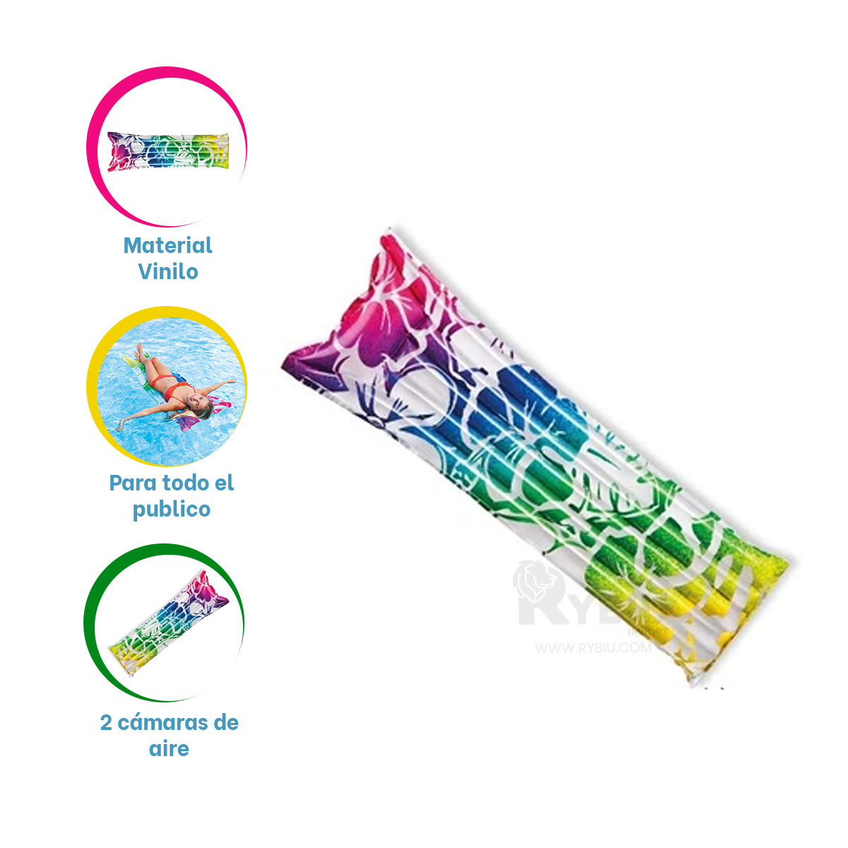 COLCHONETA SUAVE ARCOIRIS 59720NP Y+BANDERITAS ADHESIVAS - 1